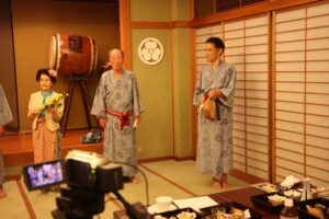 菊池隊員は太鼓デビュー舞台